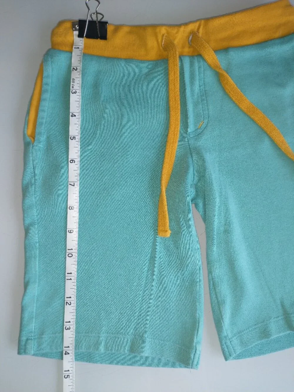 Little Green Radicals Organic Cotton Jogger Shorts Peacock Blue Size 7 - 8 Y
